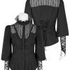 Punk Rave Victorian Gothic Shirt Black