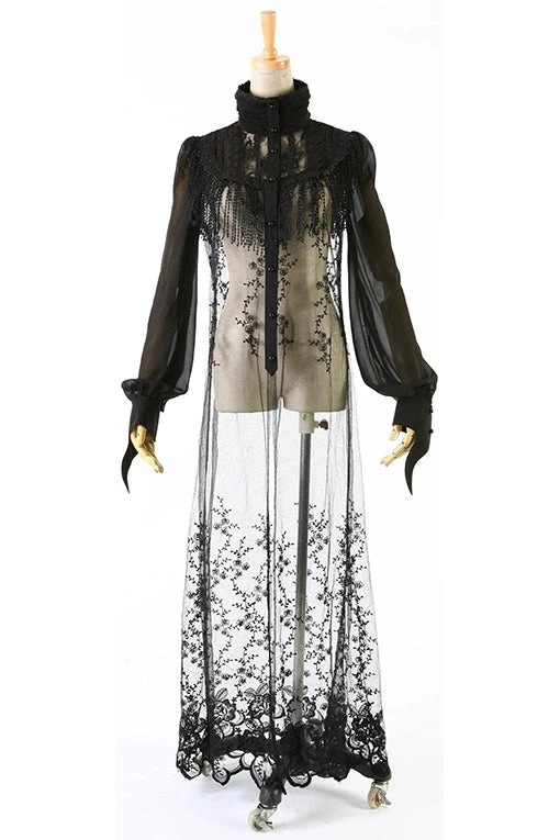 Punk Rave Black Gothic Long Lace Top 3 Punk Rave Black Gothic Long Lace Top