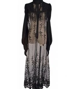 Punk Rave Black Gothic Long Lace Top 16 Punk Rave Black Gothic Long Lace Top