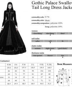Ladies Gothic Clothing Punk Rave Red Vampire Queen Coat