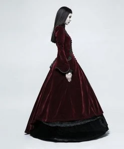 Ladies Gothic Clothing Punk Rave Red Vampire Queen Coat