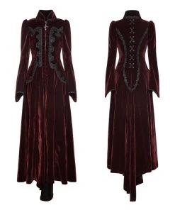 Ladies Gothic Clothing Punk Rave Red Vampire Queen Coat