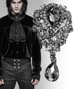 Punk Rave Vampyria Brooch Black Steampunk Jewellery