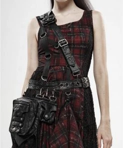All Steampunk Accessories Punk Rave Catacomb Bag And Harness Black PU