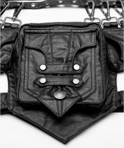 All Steampunk Accessories Punk Rave Catacomb Bag And Harness Black PU