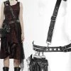 All Steampunk Accessories Punk Rave Catacomb Bag And Harness Black PU
