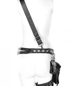 All Steampunk Accessories Punk Rave Catacomb Bag And Harness Black PU