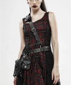 All Steampunk Accessories Punk Rave Catacomb Bag And Harness Black PU