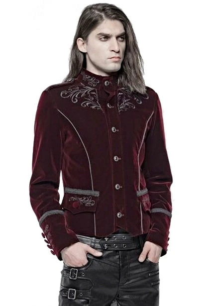 Punk Rave Hamlet Red Jacket Mens Gothic Clothing 5 Punk Rave Hamlet Red Jacket Mens Gothic Clothing