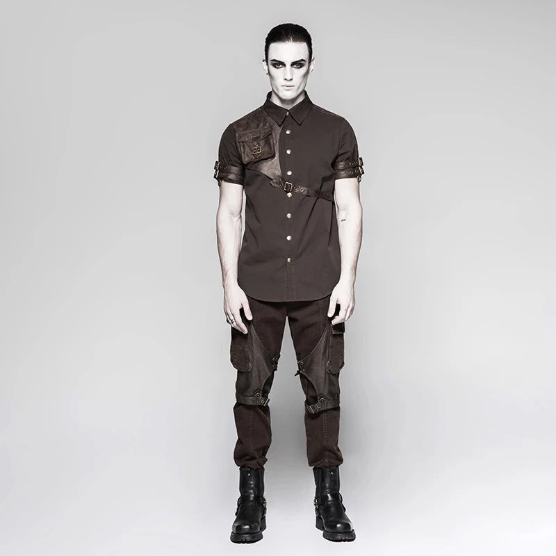 Mens Steampunk Clothing Punk Rave Steampunk Aviator Shirt 7 Mens Steampunk Clothing Punk Rave Steampunk Aviator Shirt