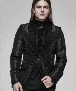 Mens Gothic Clothing Punk Rave Obsidian Jacket