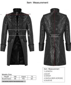 Mens Gothic Clothing Punk Rave Obsidian Jacket