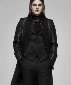 Mens Gothic Clothing Punk Rave Obsidian Jacket
