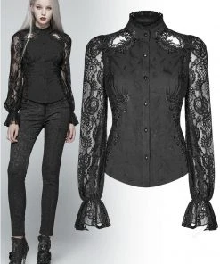 Ladies Gothic Clothing Punk Rave Celestia Shirt WY-969