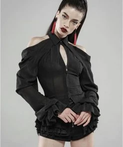 Punk Rave Black Swan Shirt Ladies Gothic Clothing