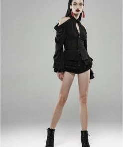 Punk Rave Black Swan Shirt Ladies Gothic Clothing