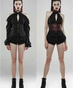 Punk Rave Black Swan Shirt Ladies Gothic Clothing