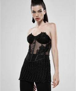 Ladies Gothic Clothing Punk Rave Meshmerizer Skirt