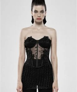 Ladies Gothic Clothing Punk Rave Meshmerizer Skirt