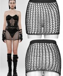 Ladies Gothic Clothing Punk Rave Meshmerizer Skirt