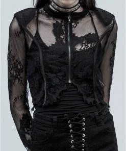 Punk Rave Misfit Lace Crop Top