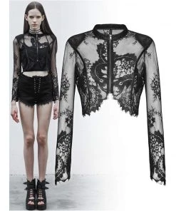 Punk Rave Misfit Lace Crop Top