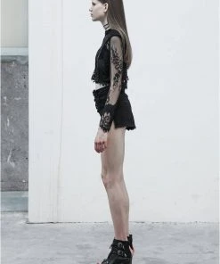 Punk Rave Misfit Lace Crop Top