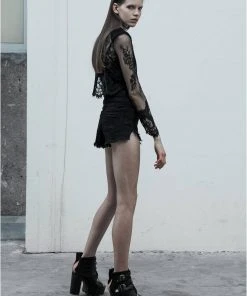 Punk Rave Misfit Lace Crop Top