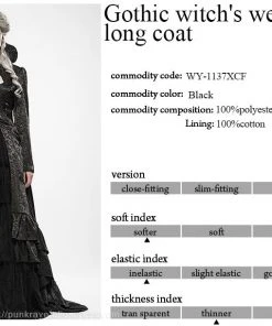 Punk Rave Obsidian Queen Coat Ladies Gothic Clothing 42 Punk Rave Obsidian Queen Coat Ladies Gothic Clothing