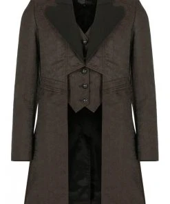 Mens Gothic Clothing Punk Rave The Great Gatsby Jacket Brown