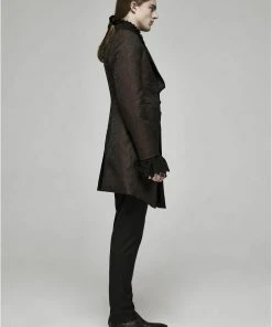 Mens Gothic Clothing Punk Rave The Great Gatsby Jacket Brown