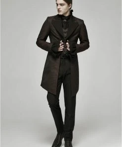 Mens Gothic Clothing Punk Rave The Great Gatsby Jacket Brown
