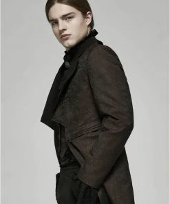 Mens Gothic Clothing Punk Rave The Great Gatsby Jacket Brown