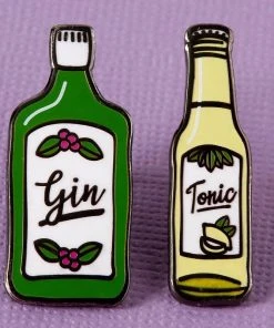 Punky Pins Gin And Tonic Enamel Pin Set