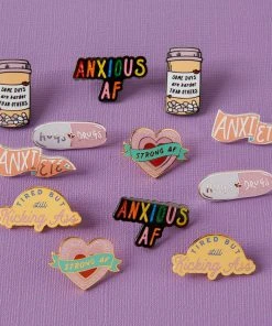 Punky Pins Anxious AF Enamel Pin