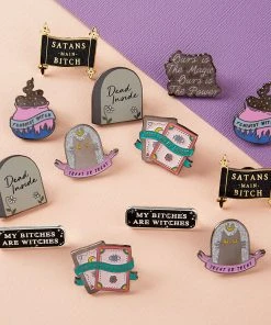 Pins, Badges And Patches Punky Pins Treat Or Treat Black Cat Enamel Pin