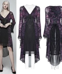 Punk Rave High Elf Evening Dress Purple