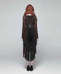 Punk Rave High Elf Evening Dress Red