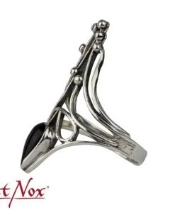 All Jewellery Echt EtNox Black Nail With Onyx Silver Ring