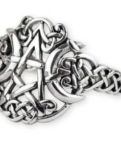 All Jewellery Echt EtNox "Moon Pentacle" Ring 925 Silver