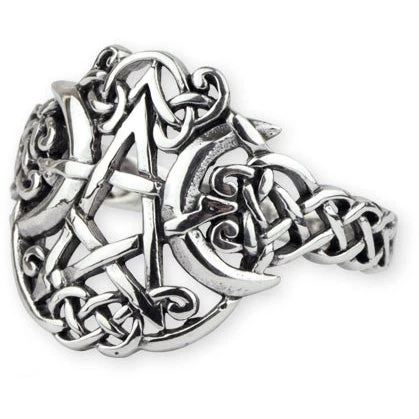 All Jewellery Echt EtNox "Moon Pentacle" Ring 925 Silver 4 All Jewellery Echt EtNox "Moon Pentacle" Ring 925 Silver