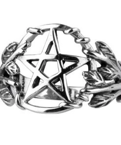 Gothic Jewellery Echt EtNox Gothic Pentagram Ring Sterling Silver