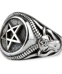 Echt EtNox Celtic Pentagram Ring Sterling Silver Gothic Jewellery