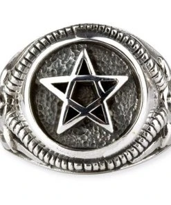 Echt EtNox Celtic Pentagram Ring Sterling Silver Gothic Jewellery