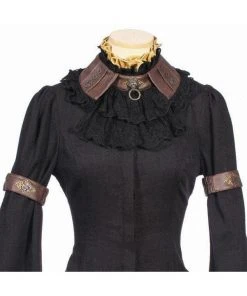 RQBL Black Jabot And Wristbands