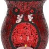 Something Different Large Red Crackle Glass Oil Burner All Homeware
