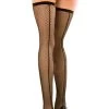 Rene Rofe Fishnet Thigh Highs With Backseam