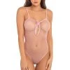 Rene Rofe Body, Bodysuits, Teddies Rene Roffe Undone See Through Pink Bodysuit