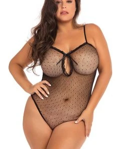Rene Rofe Undone See Through Bodysuit Plus Body, Bodysuits, Teddies