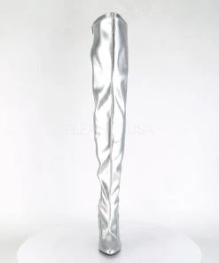 Ladies Fetish Boots Pleaser SEDUCE 3000 Boots Silver